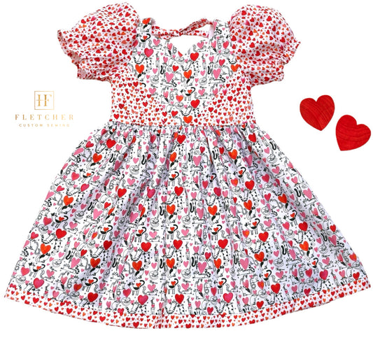 Size 6 Purrfect Hearts Dress